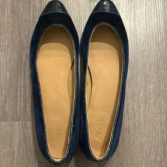 Talbots Blue Velvet Flats Work Career Office Size 10 - Picture 1 of 6